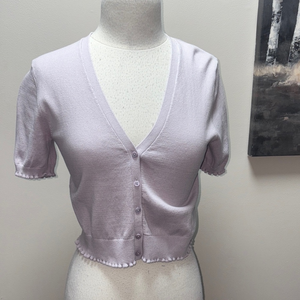 NWT twix Simons Lavender Button-Down Cardigan